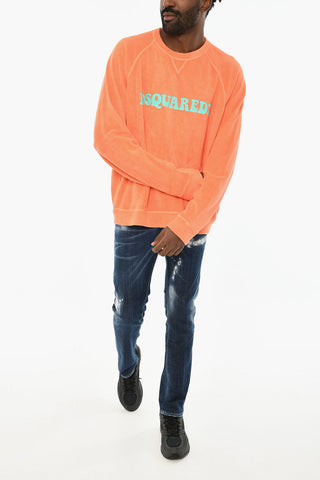 Cotton Crewneck Sweatshirt with Logo
