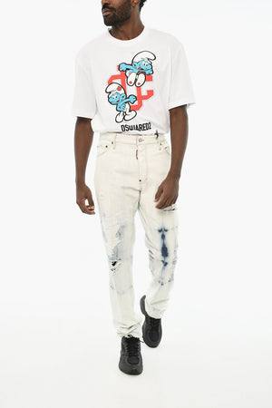 Destroyed-Jeans in hellem Waschton 17cm