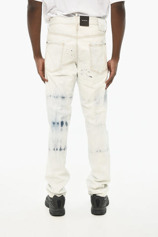 Jeans Distressed a Lavaggio Chiaro 17cm