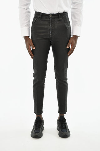Dark-Wash Jeans With Button