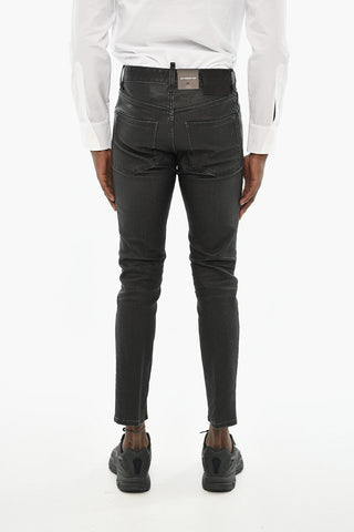 Dark-Wash Jeans With Button
