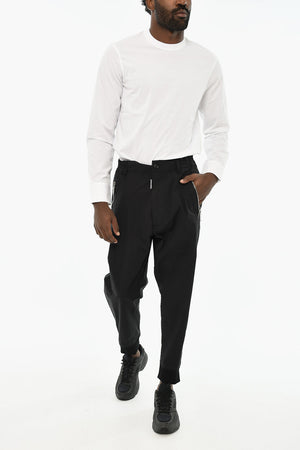 Casual Solid Cotton Trousers