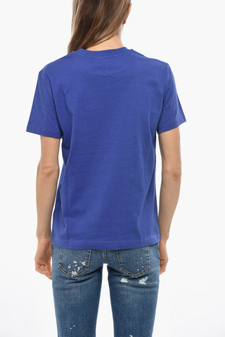 Solid Crew-Neck T-Shirt T-REG with Sequin Detail