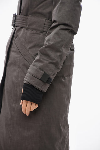 Piumino SHERA con Cintura e Cappuccio in Pelliccia