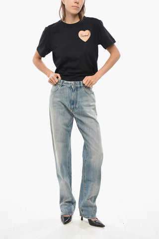 Jeans Straight Fit in Denim Delavè 18cm