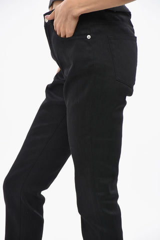 Jeans a Lavaggio Scuro con Bottone Argentato 13cm