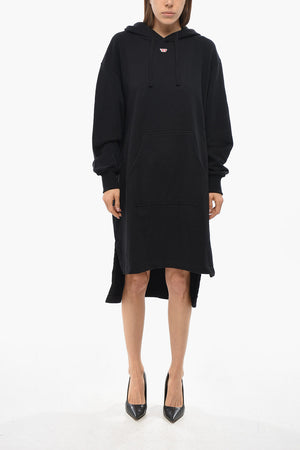 Hoodie-Kleid D-ILSE-D aus angerauter Baumwolle mit langen Ärmeln