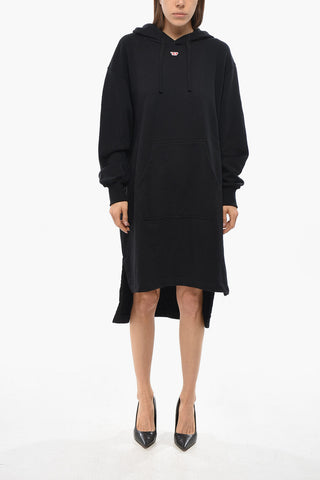 Hoodie-Kleid D-ILSE-D aus angerauter Baumwolle mit langen Ärmeln