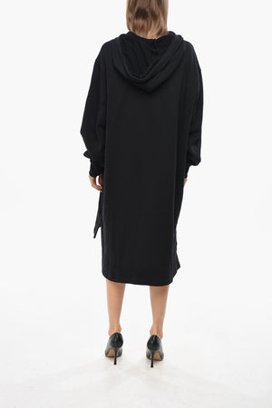 Hoodie-Kleid D-ILSE-D aus angerauter Baumwolle mit langen Ärmeln