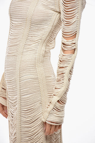 Maxi Fitted Macramé Dress