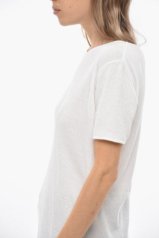 Solid Color Ribbed T-Shirt