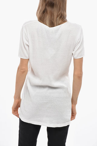 Solid Color Ribbed T-Shirt
