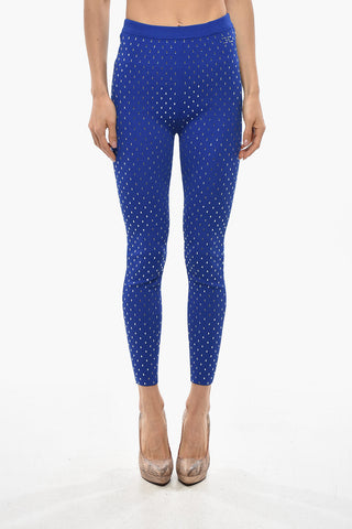 Knit Leggings with All-Over Crystals