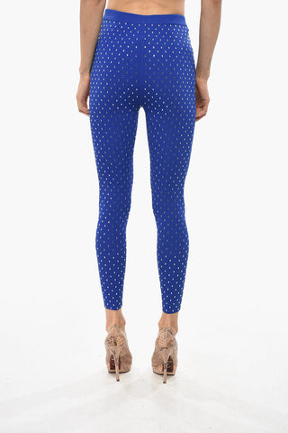 Knit Leggings with All-Over Crystals