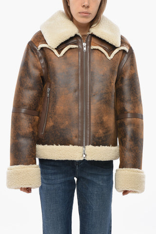Eco-Shearling LESSIE Jacket with Front Zip