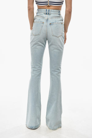 Light-Wash Denim Bootcut Jeans