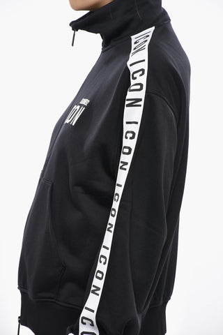 Sweatshirt aus Nylon mit logobesetzten Seitenstreifen