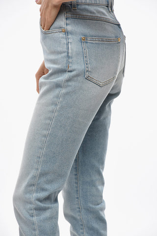 Slim Fit Denim Jeans Light Wash 15cm