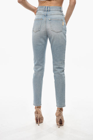 Slim-Fit-Jeans aus Denim in heller Waschung 15cm