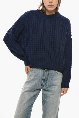 Maglia Girocollo Cropped Fit in Puro Cashmere