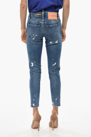Jeans Cropped-Fit TWIGGY verziert mit Strass 15 cm