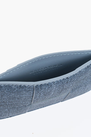 Portacarte in Cotone Effetto Denim 