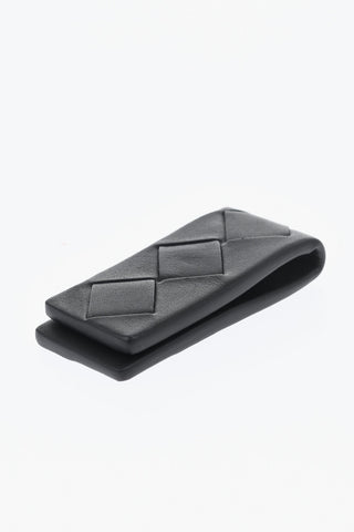 Braided Leather Money Clip With Magnet