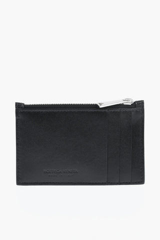 Braided Leather Card Holder With Zip