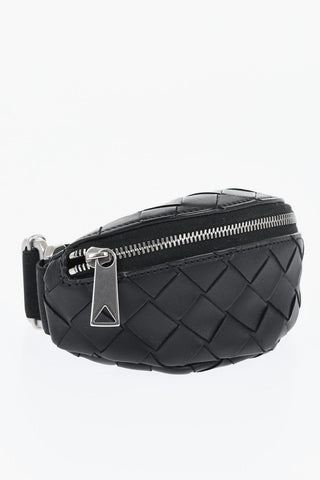 Mini Borsa da Polso In Pelle Intrecciata