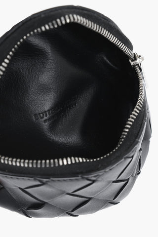Mini Borsa da Polso In Pelle Intrecciata