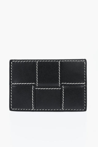Woven Leather Card Holder