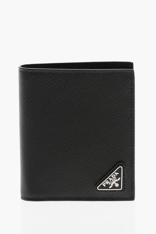 Portafoglio in Pelle Saffiano con Logo