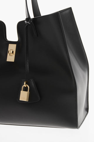 Tote Tasche CABAS aus Leder mit Schloss