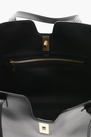 Tote Tasche CABAS aus Leder mit Schloss