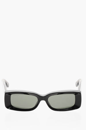Occhiali da Sole con Montatura Rettangolare dal Design Statement