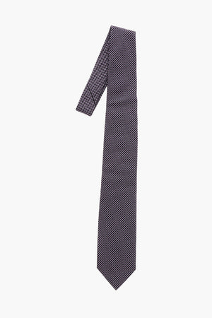 Silk Tie with Geometric Pattern