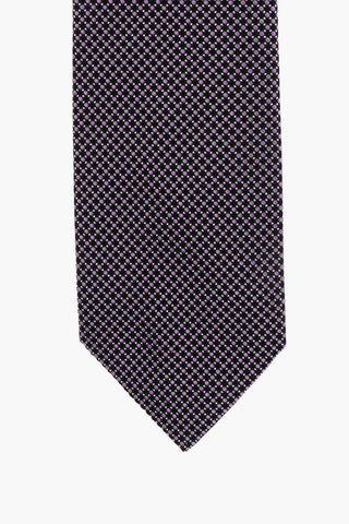 Silk Tie with Geometric Pattern