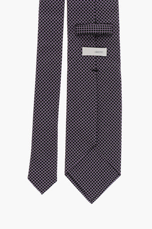 Silk Tie with Geometric Pattern
