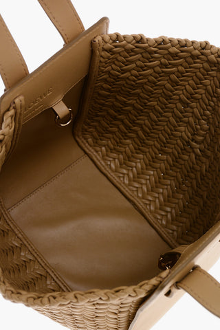 Woven Leather Mini Bag with Tone-on-Tone Monogram