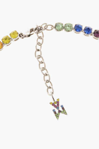 Multicolor Rhinestoned RAINBOW Tennis Choker