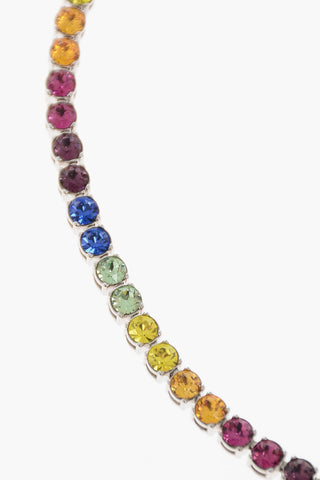 Multicolor Rhinestoned RAINBOW Tennis Choker