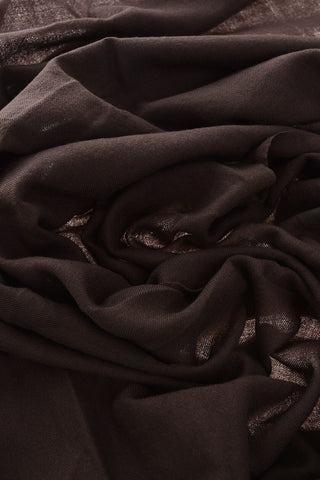 Solid-Color Wool Scarf With Fringes