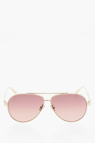 Aviator-Sonnenbrille mit goldfarbenem Finish an der Fassung