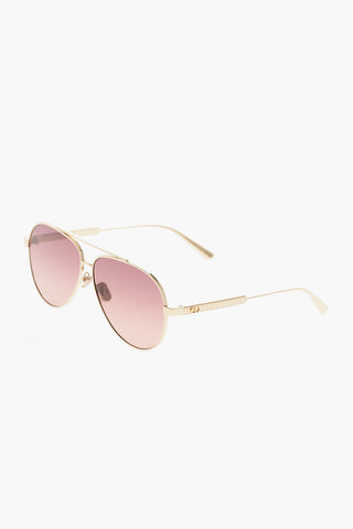 Aviator-Sonnenbrille mit goldfarbenem Finish an der Fassung
