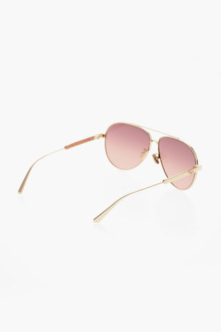 Aviator-Sonnenbrille mit goldfarbenem Finish an der Fassung