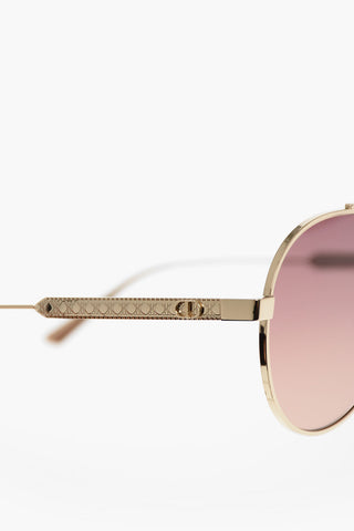 Aviator-Sonnenbrille mit goldfarbenem Finish an der Fassung