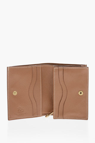 Hammered Leather Wallet With Zip