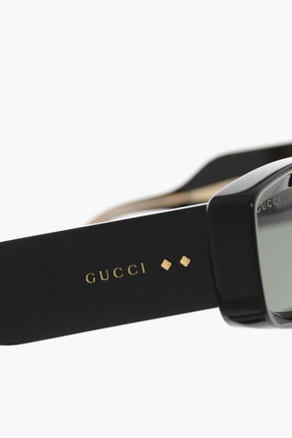 Sunglasses with Rectangular Frame and Statement Design