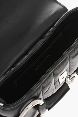 Borsa G-HORSEBIT in Pelle Trapuntata con Tracolla Removibile
