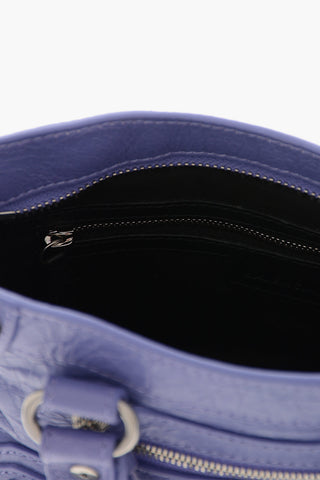 Crinkled Leather LE CITY Shoulder Bag with Metal Details